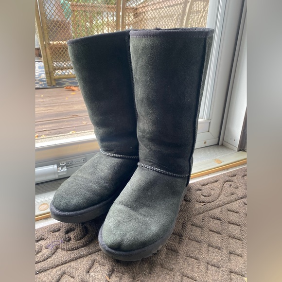 Black UGG boots winter snow fur shoes - Picture 2 of 6